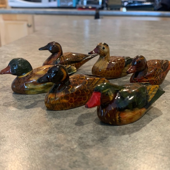Set of 6 Mandarin Love Duck/ Feng shui ducks / Mini decoy - Picture 1 of 7